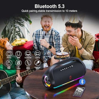 Bluetooth Speaker: HWWR IPX5 Waterproof Portable Bluetooth – In Use