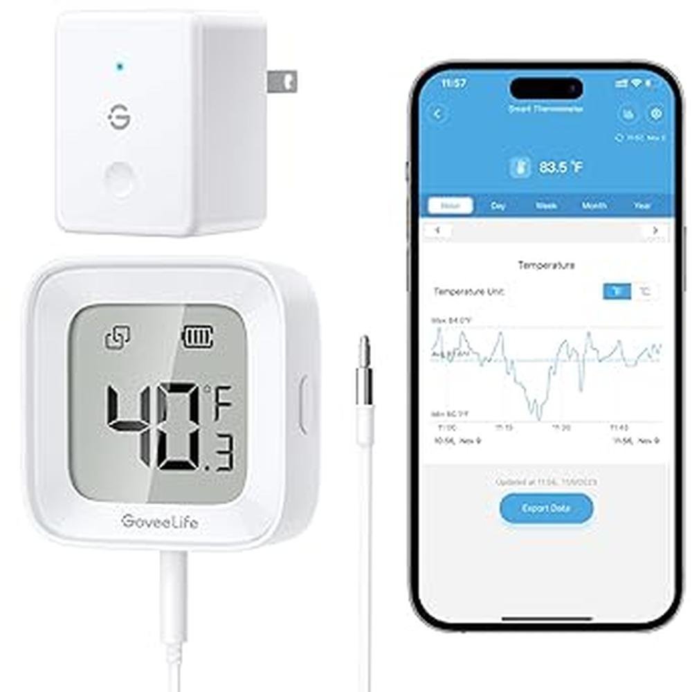 GoveeLife WiFi Refrigerator Thermometer – Front View