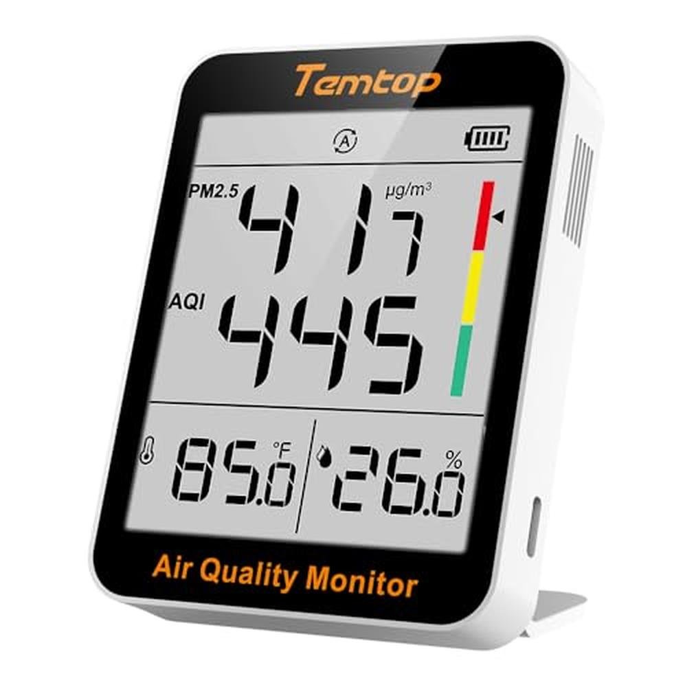 Temtop Air Quality Monitor Indoor Thermo-Hygrometer – Front View