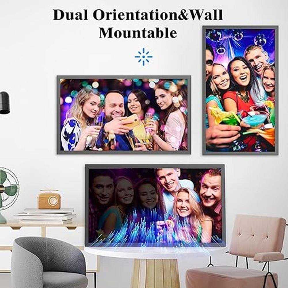 Frame Picture: Nethgrow Large Digital Picture Frame 21.5 – Side View