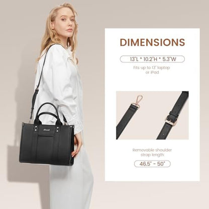 Purse Lovevook: LOVEVOOK Leather Tote Bag Purse for Women – Side View