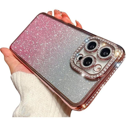 Compatible with iPhone Case: Glitter Diamond Electro Plated – Front View