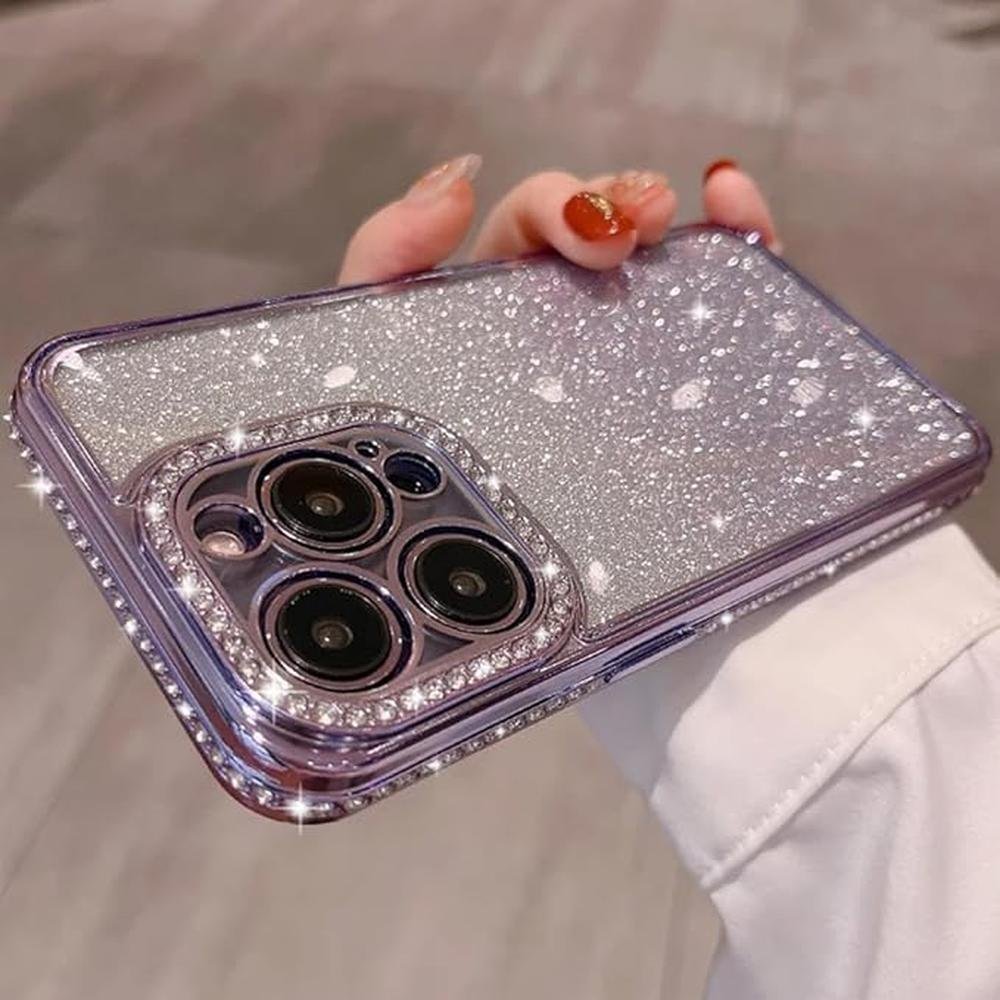 Compatible with iPhone Case: Glitter Diamond Electro Plated – Close-up Detail