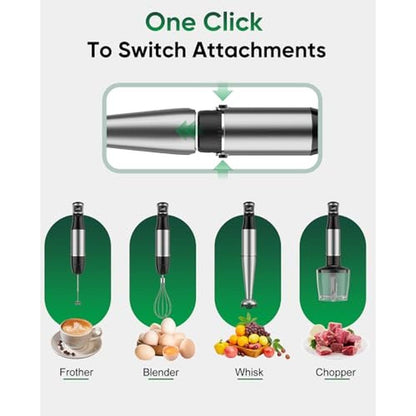 Immersion Blender: 5-in-1 800W Electric Hand Blender with – In Use