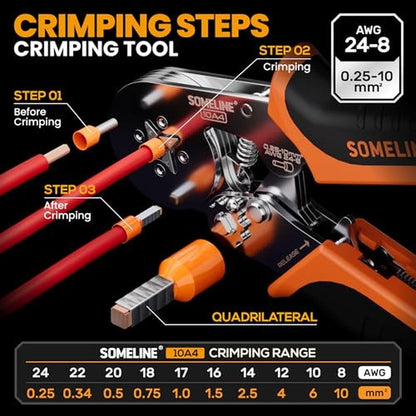 Wire Ferrules: SOMELINE Ferrule Crimping Tool Kit – Side View