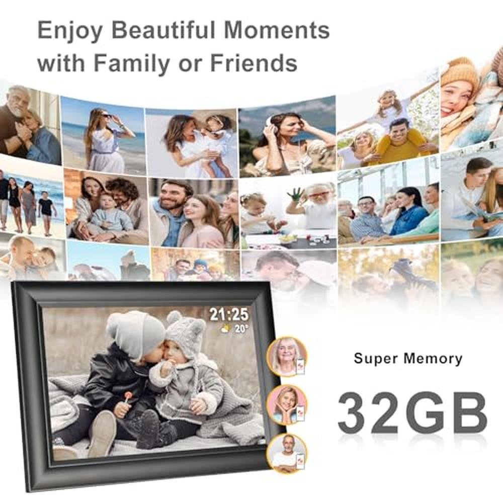 Digital Frame: Frameo 10.1 Inch Smart WiFi Digital Photo – Close-up Detail