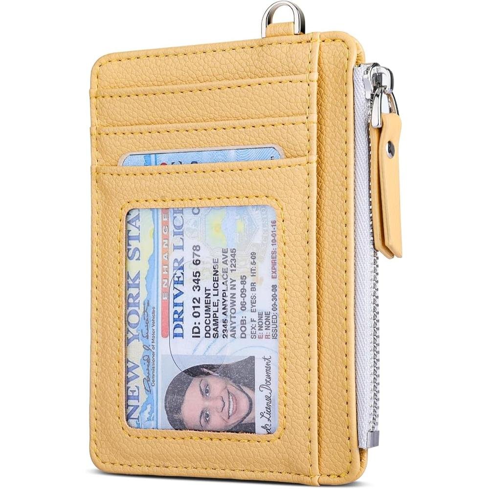 Teskyer Wallet: Slim Minimalist RFID Blocking Credit Card – Front View
