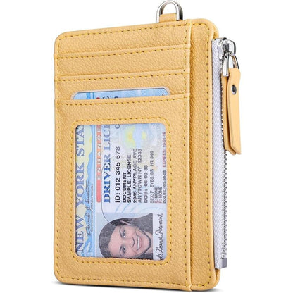 Teskyer Wallet: Slim Minimalist RFID Blocking Credit Card – Front View