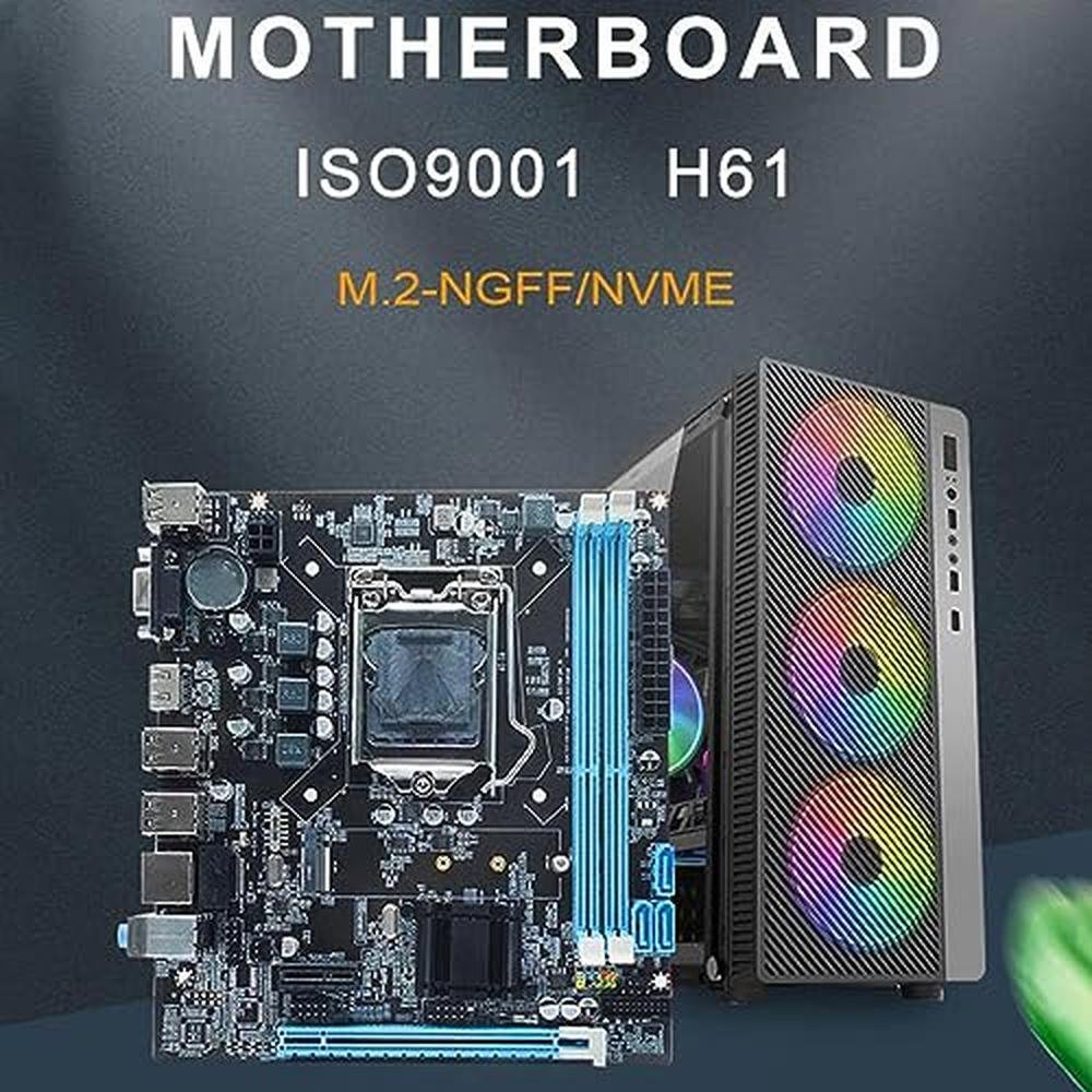 PCIe Slot: H61 LGA 1155 Gaming ATX Motherboard – Side View