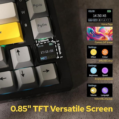 Keyboard Epomaker: Epomaker Ajazz AK820 Pro 75 Wireless – Close-up Detail