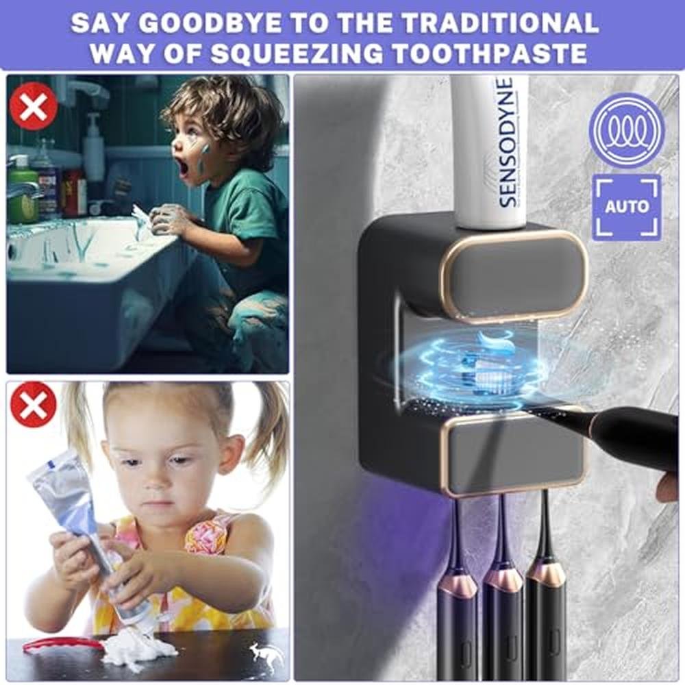 Toothpaste Dispenser: WEKITY Automatic Wall Mounted – Side View