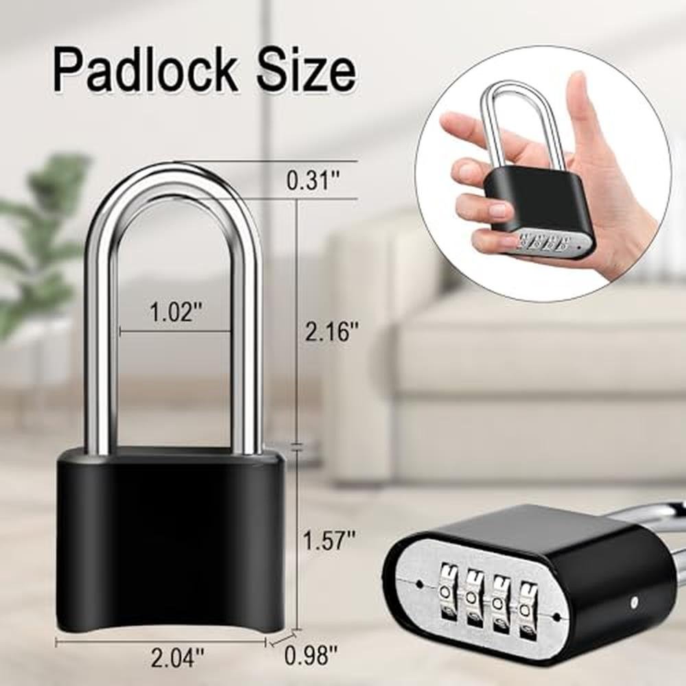 Secure Outdoor Spaces with Premium 2pcs Combination Locks – Side View