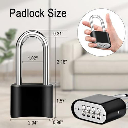 Secure Outdoor Spaces with Premium 2pcs Combination Locks – Side View