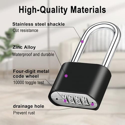 Secure Outdoor Spaces with Premium 2pcs Combination Locks – Close-up Detail