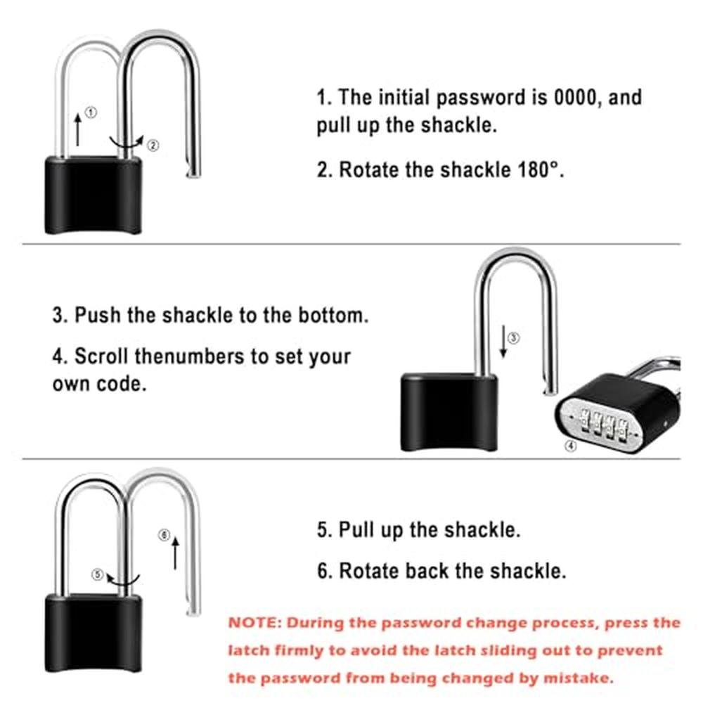Secure Outdoor Spaces with Premium 2pcs Combination Locks – In Use