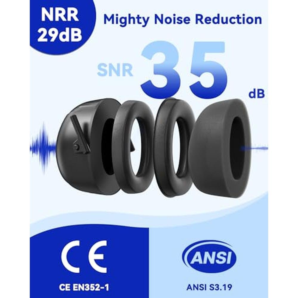 Noise Ear Protection: Dr.meter Noise Cancelling Headphones – Side View