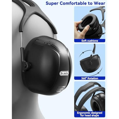 Noise Ear Protection: Dr.meter Noise Cancelling Headphones – Close-up Detail