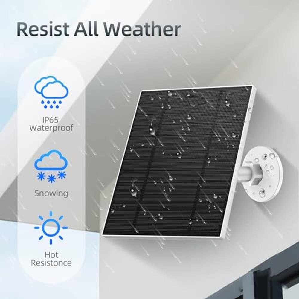 Solar Security: 5W Solar Panel with Micro USB and USB-C – In Use