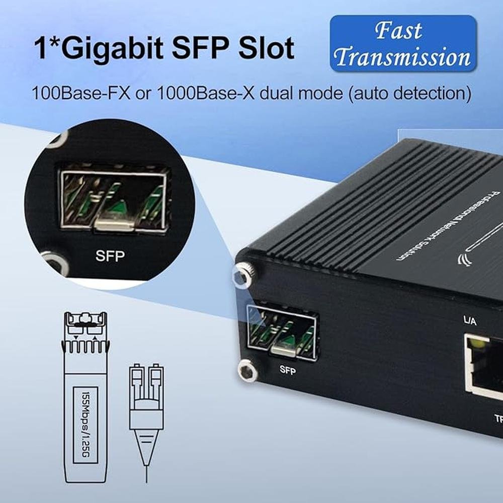 Mini Industrial 1.25G SFP Fiber to Ethernet Media Converter – In Use