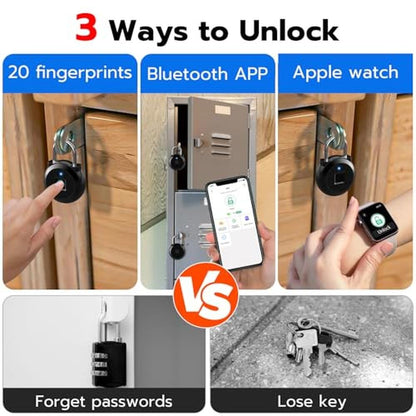 Fingerprint Lock: Dhiedas Fingerprint Lock for Gym Locker – Side View