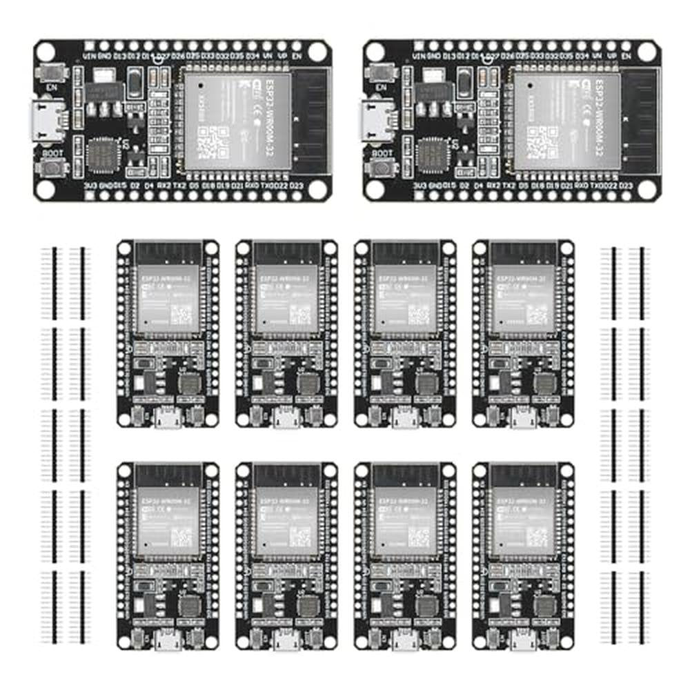 ESP Dual Core: YEJMKJ 10pcs ESP32 ESP-32S Development Board – Front View