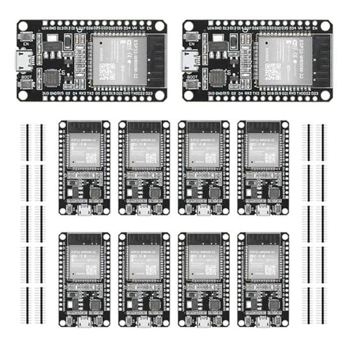 ESP Dual Core: YEJMKJ 10pcs ESP32 ESP-32S Development Board – Front View