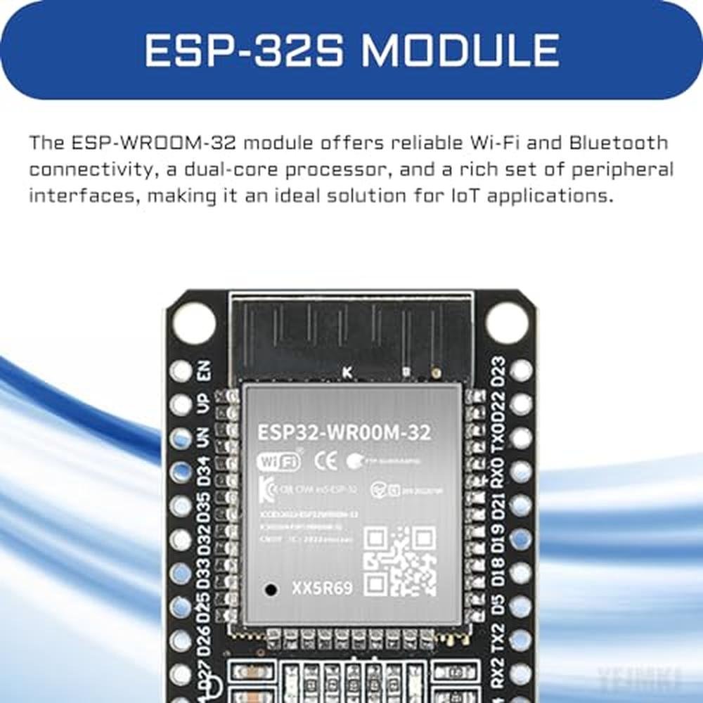 ESP Dual Core: YEJMKJ 10pcs ESP32 ESP-32S Development Board – Side View