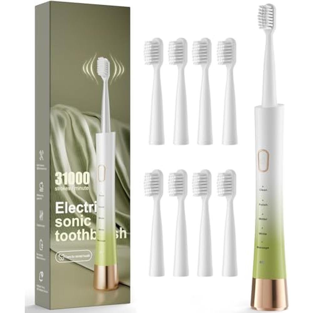 Electric Toothbrush: Upgrade Sonic Rechargeable Toothbrush – Front View