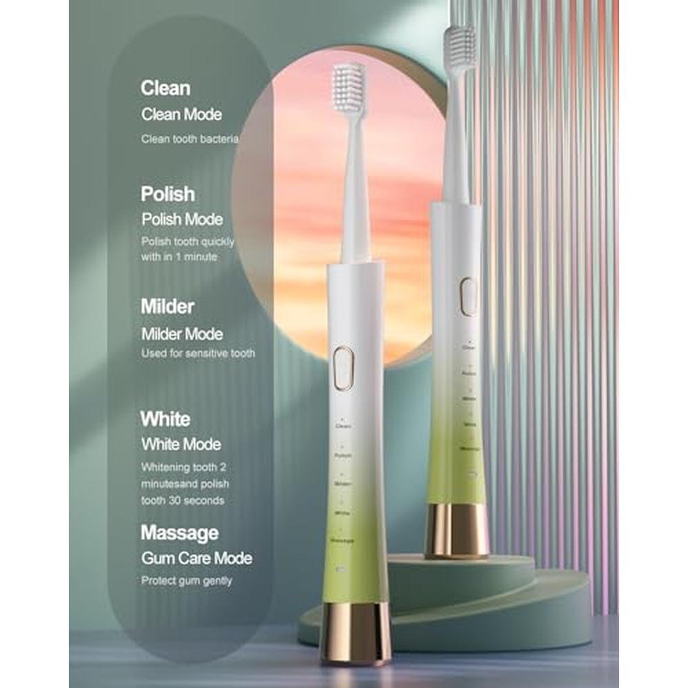 Electric Toothbrush: Upgrade Sonic Rechargeable Toothbrush – Side View