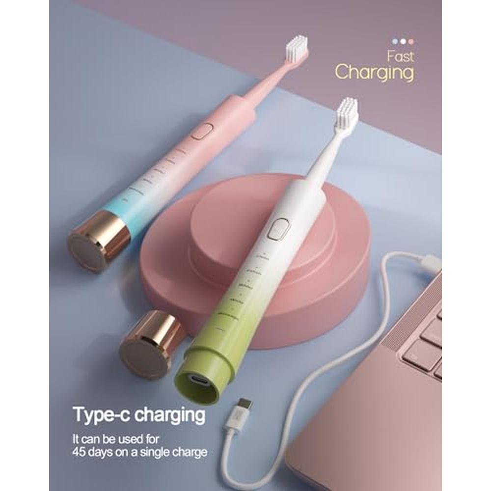 Electric Toothbrush: Upgrade Sonic Rechargeable Toothbrush – Close-up Detail