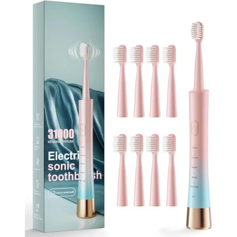 AJELU Pink & Blue Gradient Rechargeable Sonic Electric – Front View