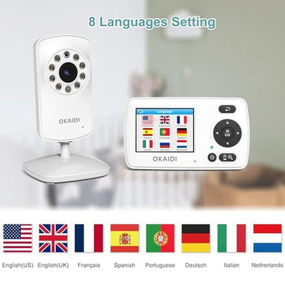 Baby Monitor: OKAIDI Video Baby Monitor with Camera and – Close-up Detail