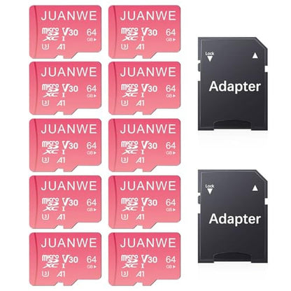 64GB Juanwe Micro SD Card: JUANWE 10 Pack UHS-I A1 U3 V30 – Front View