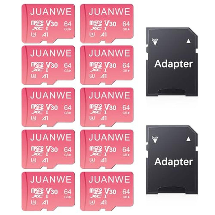 64GB Juanwe Micro SD Card: JUANWE 10 Pack UHS-I A1 U3 V30 – Front View