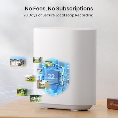Security Cameras: AOSU 2-Cam Kit Wireless Outdoor Home – Side View