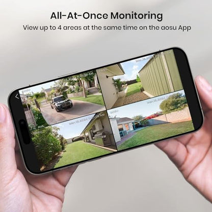Security Cameras: AOSU 2-Cam Kit Wireless Outdoor Home – Close-up Detail