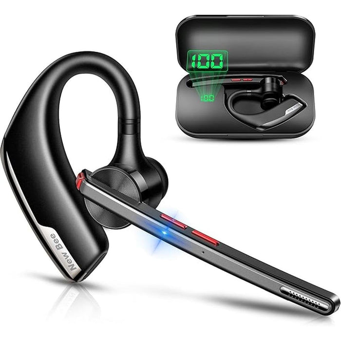New bee Bluetooth Headset: Wireless Bluetooth Earpiece for – Front View