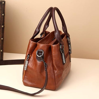 Women MCUVAEC: Vegan Leather Tote Bag for Women – In Use