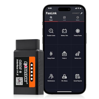 OBDII FASLINK: FASLINK X1 OBD2 Scanner Bluetooth for iPhone – Side View