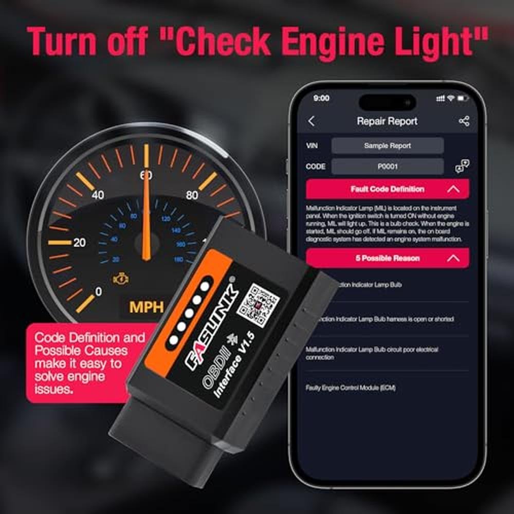OBDII FASLINK: FASLINK X1 OBD2 Scanner Bluetooth for iPhone – In Use