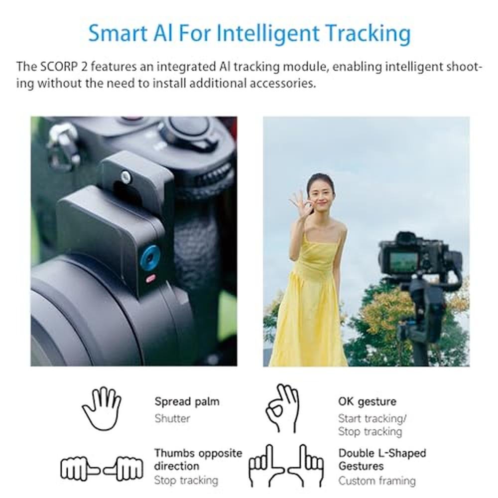Stabilizer Camera: FeiyuTech SCORP 2 Gimbal Stabilizer for – Side View