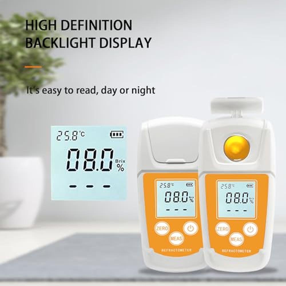 Brix Meter: High Precision Digital Brix Refractometer with – Side View