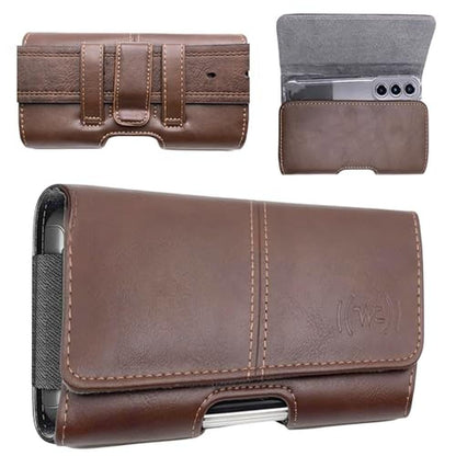 Phone City: Wireless City Leather Phone Holster for Men – Front View