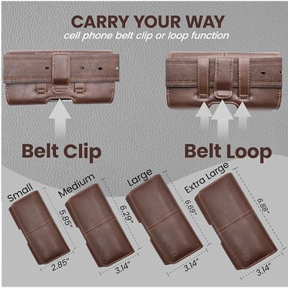 Phone City: Wireless City Leather Phone Holster for Men – In Use