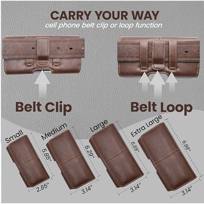 Phone City: Wireless City Leather Phone Holster for Men – In Use