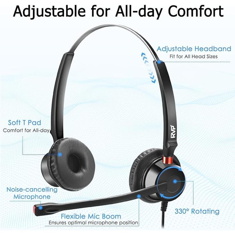 Stereo USB Headset with Environmental Noise Cancelation – In Use