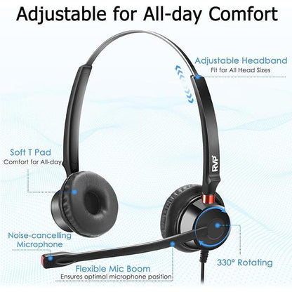 Stereo USB Headset with Environmental Noise Cancelation – In Use