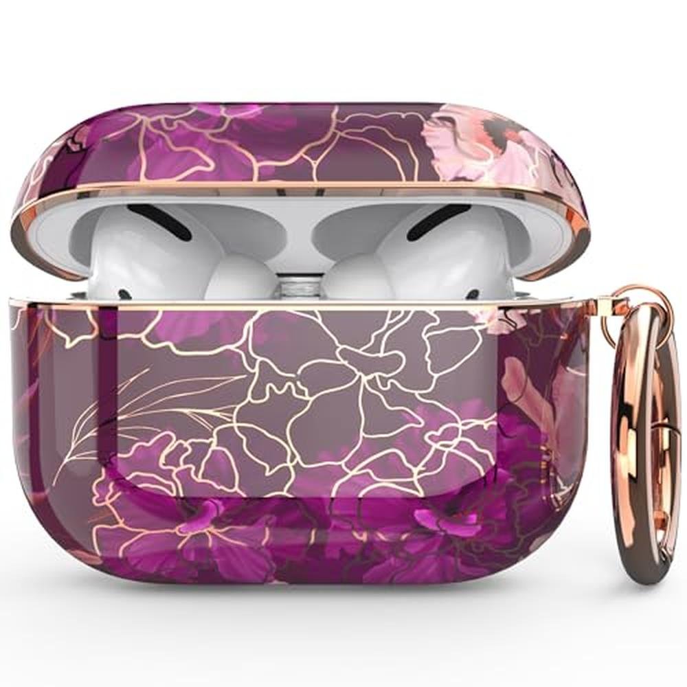 Wenew Case: AirPods Pro 2 Flower Slim Hard Case Cover – Front View