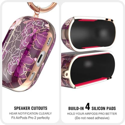 Wenew Case: AirPods Pro 2 Flower Slim Hard Case Cover – Close-up Detail