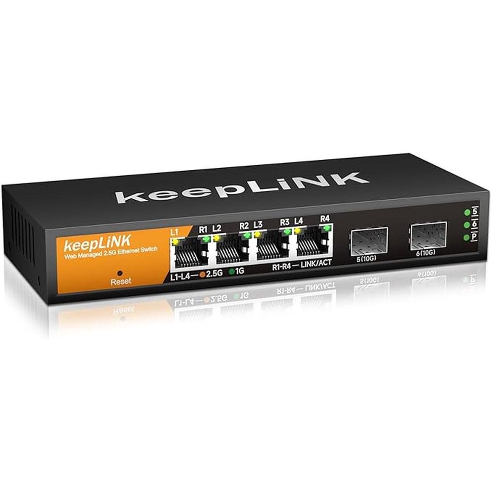 6 Port 2.5G Smart Web Managed Switch – Front View